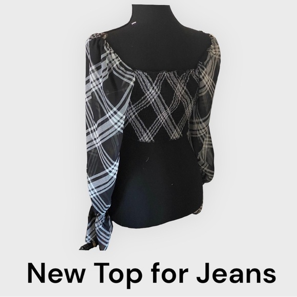 Almost Famous Dark Goth Plaid Off Shoulder Halter Top Women’s Size XL NWT - Picture 4 of 9